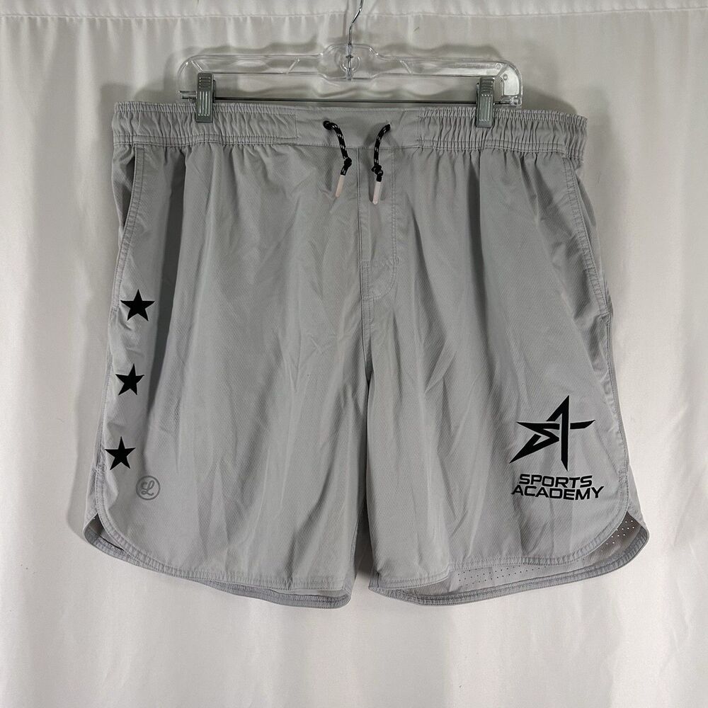 Legends Sports Academy Shorts Mens XXL Grey Pull On Drawstring Removed Lining